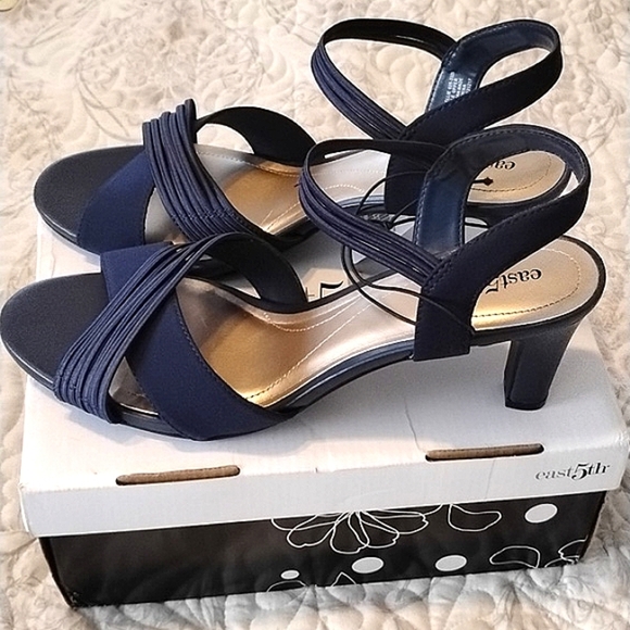 East Fifth Nellie Strappy Midnight Blue 2.5" Heels, Size: 11 M, NWT - Picture 9 of 9
